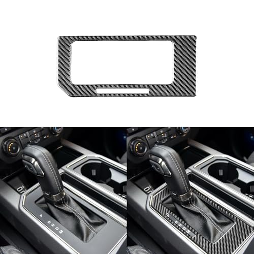 3D Carbon Fiber Car Stickers Center Console Car Gear Shift Knob Console Panel Cover Trims Car Interior Decal Compatible with Ford F150 F-150 Raptor 2017 2018 2019 2020 Accessories Style B - color: Black 2