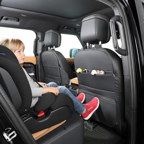 Seat Back Protector,Preventing the Impact of Children Stepping on the Seat Backrest,Beautiful appearance and easy to clean,black (Black -2pcs)