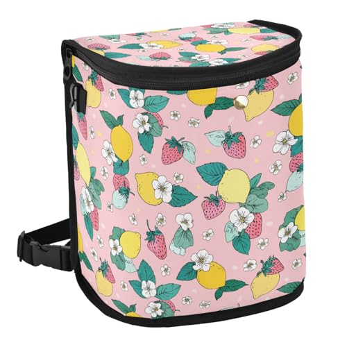 MNSRUU Car Trash Can with Lid, Lemon Floral Car Trash Bag Hanging Car Organizers and Storage for Front Back Seat, Leak-Proof Car Trash Bin - color: Flower 43
