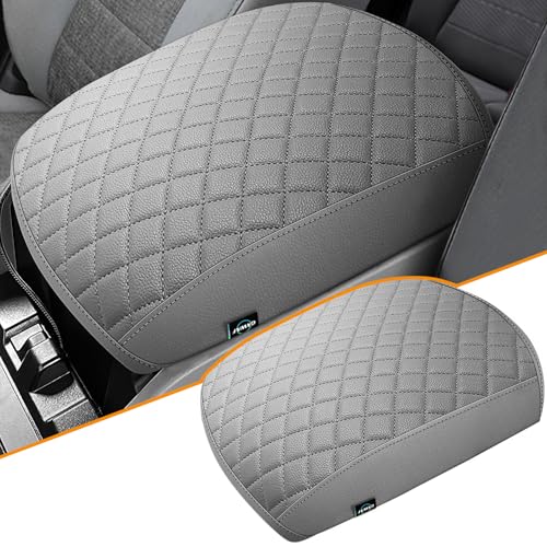 Center Console Cover Fit for 2009-2015 Pilot, Comfortable Armrest Cover Protector Customized Car Accessories, Well-Make PVC Leather Armrest lid Cover for 2009-2015 Pilot （Gray） - color: Gray