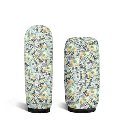 AFPANQZ Dollar Print Hand Brake Cover Sweat Absorbing with Breathable Car Gear Shift Sleeve Machine Washable 2 Pieces Set Vehicles Shift Knob Protection Cover - color: Dollar