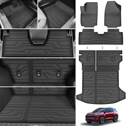 KARPAL Floor Mats for 2025 2026 Chevy Equinox (Only Gas) & GMC Terrain, All-Weather TPE Custom Fit Floor Liners Chevrolet Car Accessories - style: 2025-2026 | For Chevy Equinox | Full Set