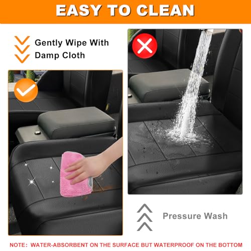 Driver & Passenger Seat Cover Compatible with 1965-1979 Jeep CJ5, 1976-1980 Jeep CJ7, Front Low-Back Bucket Seat - color: black