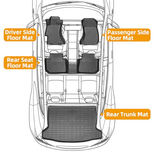 Floor Mats for Subaru Crosstrek 2013-2016-2017, for Subaru Impreza 2012-2016, Front Rear Mats & Cargo Mat, TPE Anti-Slip Waterproof Summer Winter Floor Liners Crosstrek Floor Mats Accessories - style: 11)2012-2017|Crosstrek&Impreza|Floor&Cargo Mats