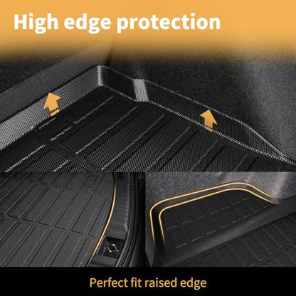 GINOWY-Cargo Liner for Kia K5 2021-2025 2026(Only FWD Models), Cargo Mat for Hyundai Sonata 2020-2026, TPE All Weather K5 Trunk Mat Waterproof Easy to Clean Non-Slip Durable Black - style: For KIA K5 2021-2026