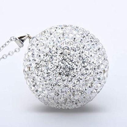 Bling Crystal Ball Car Rear View Mirror, Rhinestone Home Decor Ornament, Crystal Sun Catcher Glam Decoration Charm New Year's Present