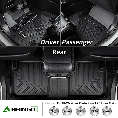 ANBINGO® Floor Mats & Cargo Liner for 2025 2026 Kia K4 LX LXS EX GT-Line/GT-Line Turbo All Weather Car Mats TPE Floor Liners K4 Accessories - size: For Kia K4 2025-2026/Full Set