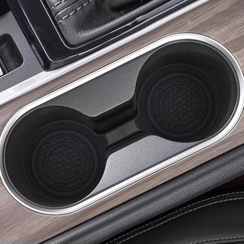 Mandark Car Cup Holder Coaster, 2.75 Inch Non-Slip Vehicle Cup Holder Insert Mats, Dustproof Automotive Interior Console Cup Insulated Pads Accessories, Universal for SUV, Sedan, Truck (Black) - color: Black