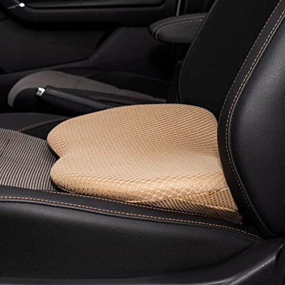Car Seat Cushion, Memory Foam Seat Pad for Sciatica and Lower Back Pain Relief, Seat Cushion for Car Seat Driver (Beige) - color: Z-beige