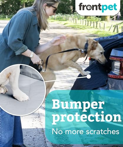 SUV Cargo Liner for Dogs - Water-Resistant Pet Trunk Cargo Cover Mat for SUVs and Sedans with Bumper Flap Protector, Trunk Cover, Non-Slip Liner, (35" X 40") Upgraded 2025 - color: Grey