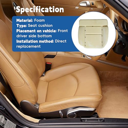 Silscvtt Front Driver Side Bottom Foam Seat Cushion Replacement for F150 2004-2008