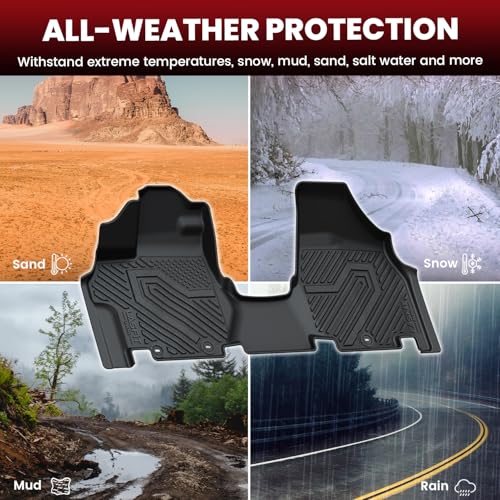 LASFIT Floor Mats & Trunk Mat for Honda Odyssey 2011-2017 (Fit 7& 8 Seaters), All Weather TPE Custom Fit Car Floor Liners, 1st & 2nd & 3rd Row & Cargo Mat, Black (EX-L/EX/Touring/Touring Elite/SE/LX) - style: 4）For Honda Odyssey | 2011-2017 | Full Set