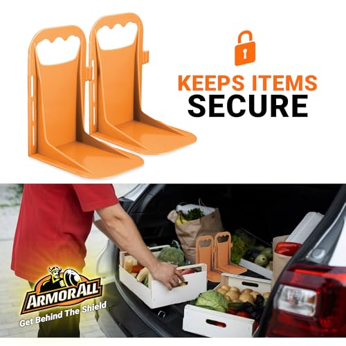 Armor All Trunk Cargo Blocks, Cargo Dividers, Trunk Dividers, Hook & Loop Trunk Organizer Blocks to Hold Cargo in Place, Cargo Containment System for Cars, Trucks, SUVs, Vans, 2 Pieces - size: 2 Pack