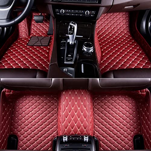 Custom All-Weather Protection Luxury Leather Floor Mats for Cars SUVs Trucks According Anti-Slip Leather Floor mats ﻿ (14,Wine Red) - color: 14,Wine Red