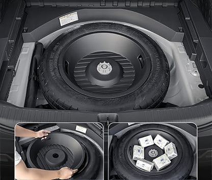 For 2026 Toyota RAV4 Trunk Spare Tire Storage Box, SUV Insert Cargo Rear Hatch Organizer fits RAV4 LE XLE XSE TRD Hybrid Storage Accessories - size: For 2026 RAV4 Spare Tire
