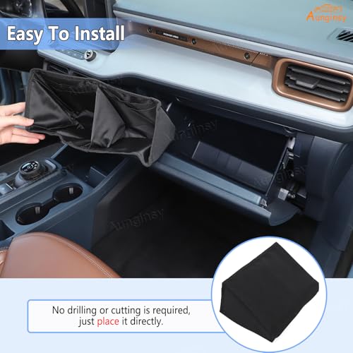 Aunginsy Center Console Glove Box Divider Organizer Compatible with Ford Maverick 2022-2025 Passenger Side Glove Divider Box Storage Bag Compartment Partition Insert Tray Secondary Storage Accessories