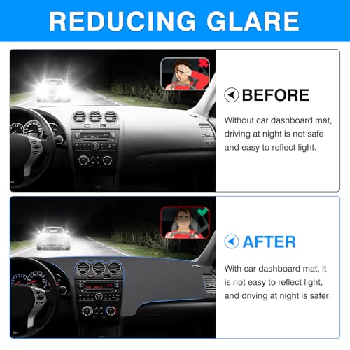 Autorder Gray Dashboard Cover Mat for Nissan Altima 2007-2012 Accessories Dash Cover Upgrade Polyester Dash Mat Sunshade Glare UV Rays Protector - size: Gray 2007-2012 Nissan Altima