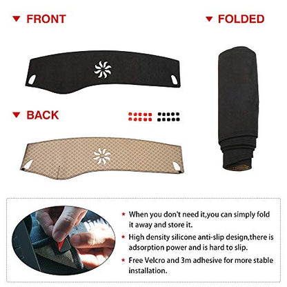 Cartist Suede Dash Mat for Mercedes Benz GLC 2016-2021 2022 Dash Cover Nonslip Dashboard Mat Protector Sunshade No Glare - size: dash mat for Benz GLC 2016-2022