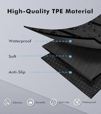 PM Auto Rear Upper Trunk Mat for 2020-2025 Tesla Model Y, Custom-Fit, All-Weather Protection, Non-Slip, Easy to Clean - color: Cargo Liner
