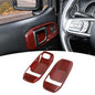 for Jeep JL Inner Door Handle Cover Bowl Trim for Jeep Wrangler JL JLU 2018 up for Gladiator JT 2020 up 2DR Red Carbon Fiber Grain Interior Accessories 2pcs