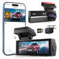 Dash Cams Front and Rear, NQJ 4K+2K Dual Dash Camera for Cars w 64GB Card, 5G Wi-Fi & App, G-Sensor, 3.2” Screen, 24H Parking Mode, 170°Wide Angle, Night Vision