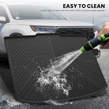 LASFIT Cargo Mat with Backrest Mat for Honda CR-V 2026 2025 2024 2023 Gasoline (Not for Hybrid), All Weather Custom Fit TPE Trunk Mat Trunk Liner Cargo Liner with Seatback Mat (Lower Position) - size: 2）For Honda CR-V| 2023-2026 | Cargo Mat
