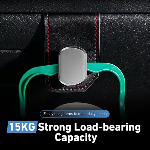 2 PCS Car Co-Pilot Glovebox Hooks, Multifunctional ABS Glove Box Storage Double Hangers, Front Passenger Seat Storage Hooks for Bags, Umbrellas, Purses, Universal for Most Vehicles (Black)