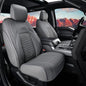 Coverado Dodge Ram 1500 Flat Front Seat Covers, Faux Leather Truck Gray Car Seat Covers Fit for 2009-2018 Dodge Ram 1500 2500 3500 Crew/Mega Cab Trucks - color: Gray, size: Flat Front&No Rear