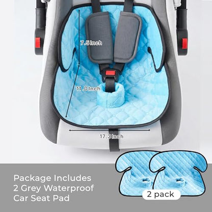 2 Pack Waterproof Piddle Pads Carseat Potty Training Car Seat Protector Waterproof Car Seat Liner Cover to Prevent Pee - color: Blue