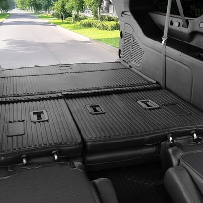 Cargo Mat for 2021-2026 Chevrolet Chevy Suburban/GMC Yukon XL, Full Coverage All Weather Trunk Cargo Liner with 3rd Row Backrest Protectors for Suburban/Yukon XL Accessories