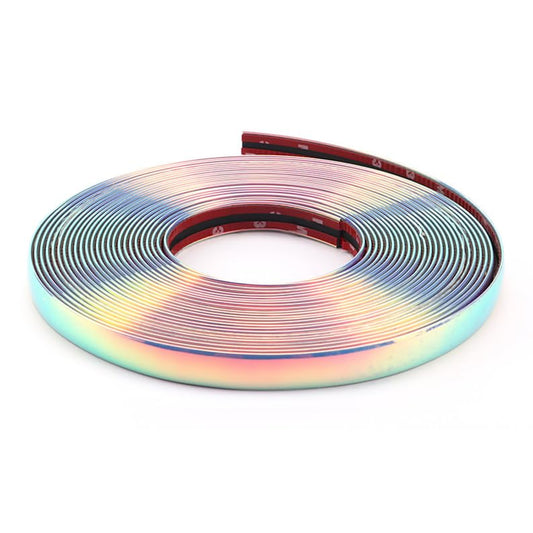 Iridescent Color Car Motor Bike Self-Adhesive Exterior and Interior Molding Trim Universal Dashboard Bumper Window Door Body Side Decorative Strip Scratch-Proof (Width: 1/4 inch (6mm), 16Ft) - size: 16Ft, style: Width: 1/4 inch (6mm)