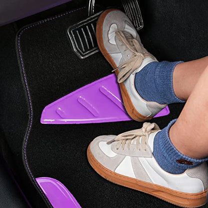CAR PASS Jelly Waterproof Universal Fit Car Floor Mats, Girly Car Carpet Mats with Anti-Slip Nibbs Backing & Driver Heel Pad Fit for SUV, Vans, sedans, Trucks,Cute car mats of 4pcs for Women (Purple) - color: Purple Gel