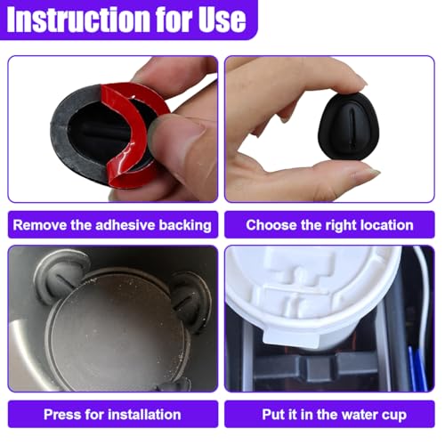 Car Cup Holder Inserts for Car Anti Shake, Silicone Self Adhesive Cup Holder Stabilizer, Universal Car Interior Accessories for Cars, Truck, SUV (6PCS) - size: 6PCS