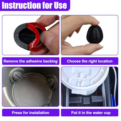 Car Cup Holder Inserts for Car Anti Shake, Silicone Self Adhesive Cup Holder Stabilizer, Universal Car Interior Accessories for Cars, Truck, SUV (6PCS) - size: 6PCS