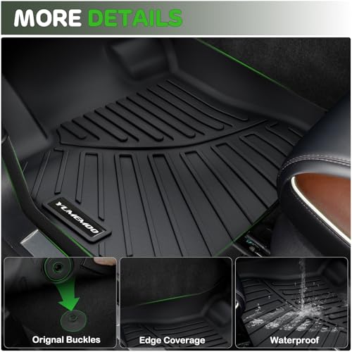 Floor Mats for Toyota Avalon 2013-2018 Upgrade Trunk Mat All Weather TPE Floor Liners Fit for Toyota Avalon 1st & 2nd Row and Cargo Liner Anti-Slip Full Set Car Mats