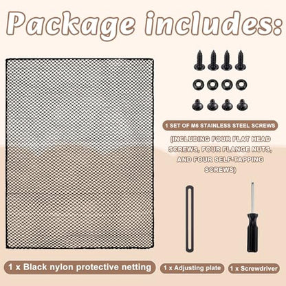 Rv Screen Door Protector, Lightweight Foldable Nylon Mesh Door Guard, 24.2-20.2 Inch, Scratch-Resistant Cover for Dogs & Kids, Easy Install Travel-Friendly Camper Entrance Protection, Black