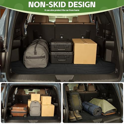 Cargo Liners for 2025 2026 Toyota 4Runner 7 Seats Gas, Trunk Mat with 3rd Row Seat Back Cover All Weather Rear Cargo Mat Backrest Protector Accessories (Not for Hybrid EV&i-Force MAX) - size: 7Seats-Trunk+Seatback Mats(3rd Row)