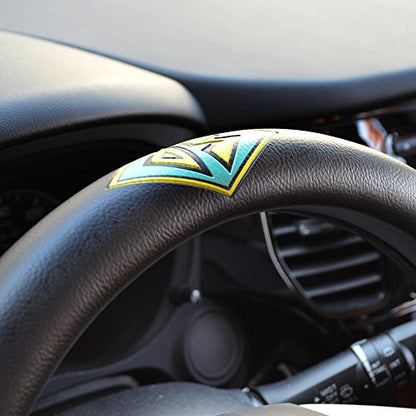 BDK Warner Brothers Scooby Doo Car Steering Wheel Cover - Non-Slip Ergonomic Grip Lining - Durable Faux Leather Steering Wheel Cover - Easy Installation 14.5-15.5 in Diameter Car Accessories (Black)