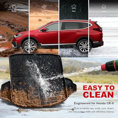 for 2017-2022 Honda CR-V Cargo Liner & Backrest Mat: Custom Fit All Weather TPE Anti Skid Waterproof Trunk Liner for CRV Accessories (Not for Hybrid or Touring) - size: 2017-2022 CRV Cargo Liner & Backrest Mat