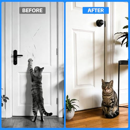 Door Protector from Dog Scratching, 51.2" x 8.2" Cat Scratch Door Frame,Adhesive Protector for Dogs, Anti Dog Scratch Door Guard Clear【3 Pack 】