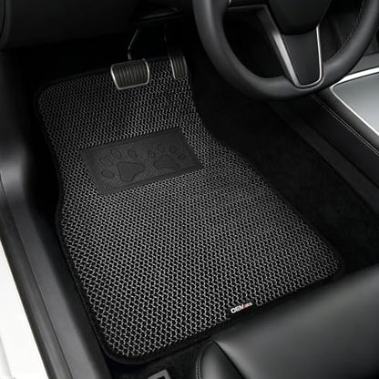Universal Car Floor Mats, 3D Mesh Fabric All Weather Waterproof Car Floor Liners,With Anti-Slip Granule Backing&Driver Heel Pad,Efficient Dust&Dirt Resistant for Sedan,SUV,Truck,Van,Set of 4pcs - color: 3D Mesh Fabric