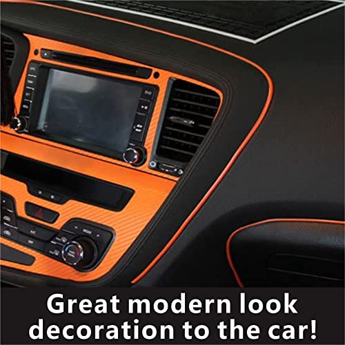 Orange Car Interior Decorative Molding Door Panel Dashboard Gap Trim Strip (30Ft) - size: 30Ft