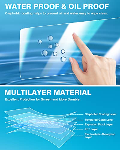 [Upgrade 2PCS Screen Protector 2025 2026 GMC Sierra 1500 (AT4/AT4X/Denali/Denali Ultimate) 2500HD 3500HD 13.4-Inch [No Glare & Fingerprint] Tempered Glass GMC Sierra 1500 Accessories - size: 2025 2026 GMC Sierra 1500 2500HD 3500HD