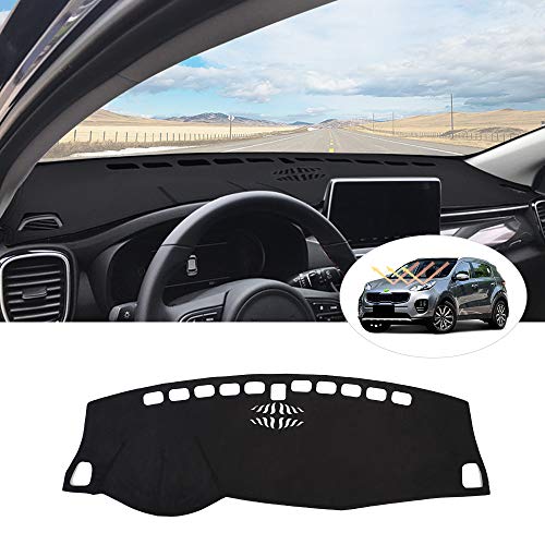 CARTIST Flannel Dashboard Cover for Kia Sportage 2017-2022 Dash Cover Nonslip Dashboard Mat Protector Sunshade No Glare