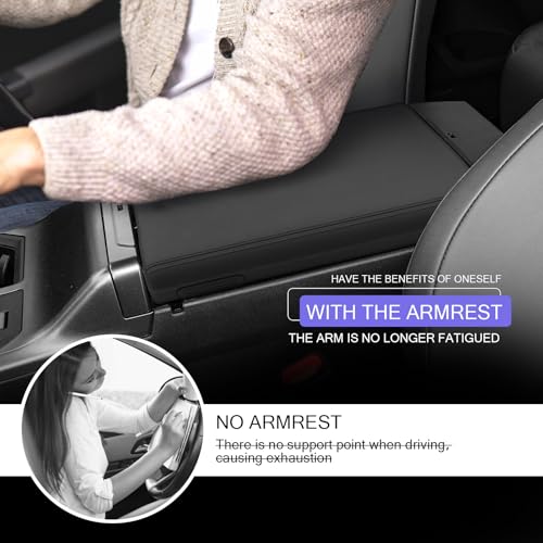 LUWU 2026 RAV 4 Center Console Cover Compatible with 2026 RAV 4 LE/XLE/Limited/Adventure/TRD Off-Road Accessories 2026 RAV 4 Armrest Cover Armrest Console Cover Silicone Material(Black) - color: RAV 4 2026 Armrest Cover Silicone Material