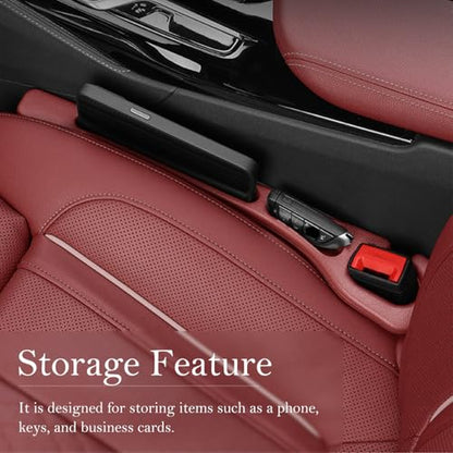 Car Seat Gap Filler 2-Pack, Universal Car Seat Gap Filler Organizer, Seat Gap Plug – Fills Gap Between Seat & Console (Red) - color: Red