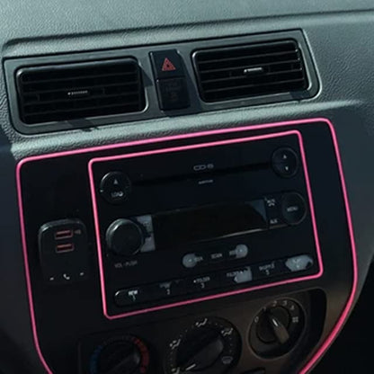 TIKUN TECH Pink Car Interior Decorative Molding Door Panel Gap Trim Strip (23Ft) - size: 23ft
