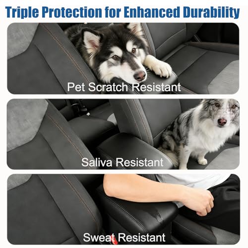 Autorder Center Console Cover for 2022-2025 2026 Ford Maverick Accessories Armrest Cover Anti-Scratch Middle Console Pad Leather Armrest Protector - size: 22-26 Ford Maverick