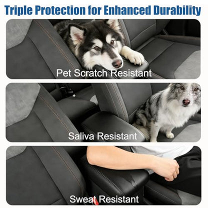 Autorder Center Console Cover for 2022-2025 2026 Ford Maverick Accessories Armrest Cover Anti-Scratch Middle Console Pad Leather Armrest Protector - size: 22-26 Ford Maverick