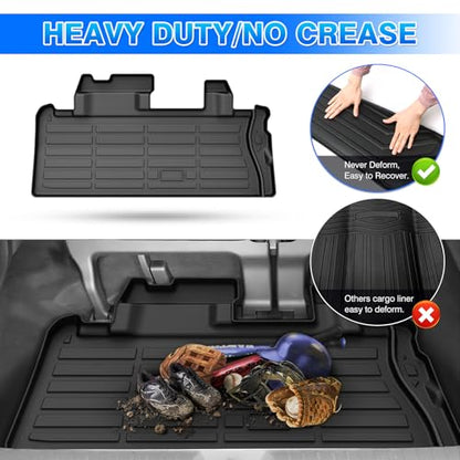 Sienna Cargo Liner - Trunk Mat for Toyota Sienna 2021-2026, All Weather Cargo Mat for Sienna Accessories, Heavy Duty Car Mats, Car Accessories - size: 2)Toyota Sienna 21-25